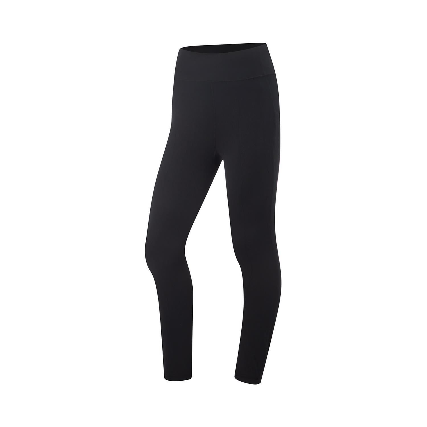 

Li-Ning Simple Versatile Solid Color Straight Leg Fitness Mid Waist Sports Pants Women bottoms Black AULV048-3 M