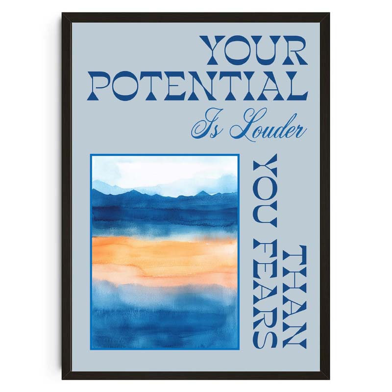 Abstract Typography Art Poster Less Is More Canvas Painting Motivational Quote Art Home Decor Print for Home Living Room Decor