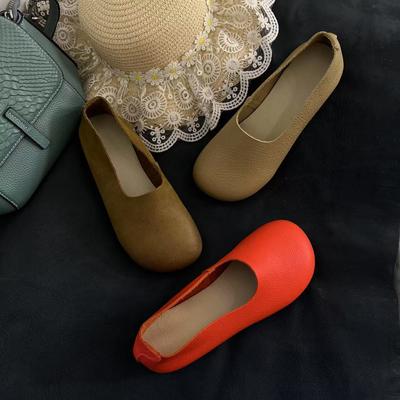 New Retro Spring and Summer Literary Single Shoes Flat-soled Casual Shallow Mouth Soft Sole Mother Pedal
