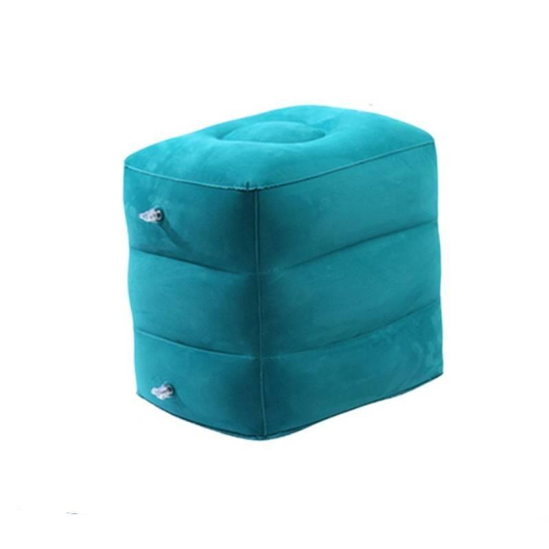 Comfortable Multi-layer Inflatable Foot Stool High-quality Plush Adjustable Footrest For Travel