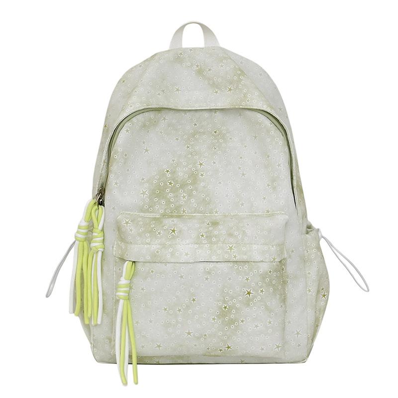 Schoolbag Korean Tie-dye Schoolbag Versatile Large-capacity Backpack Niche Portable High School Student Computer Bag Simple Bag Female