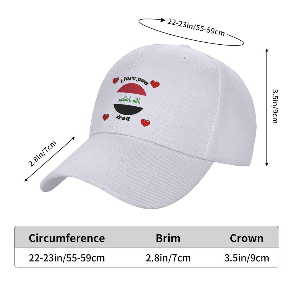 Iraq Flag Caps Trendy Dad Hat For Unisex Women Adjustable Casual Wear