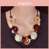 Boho Acrylic Style Vintage Handmade Geometric Pendant Necklace For Women 1pc Fashion Jewelry Ideal For Christmas