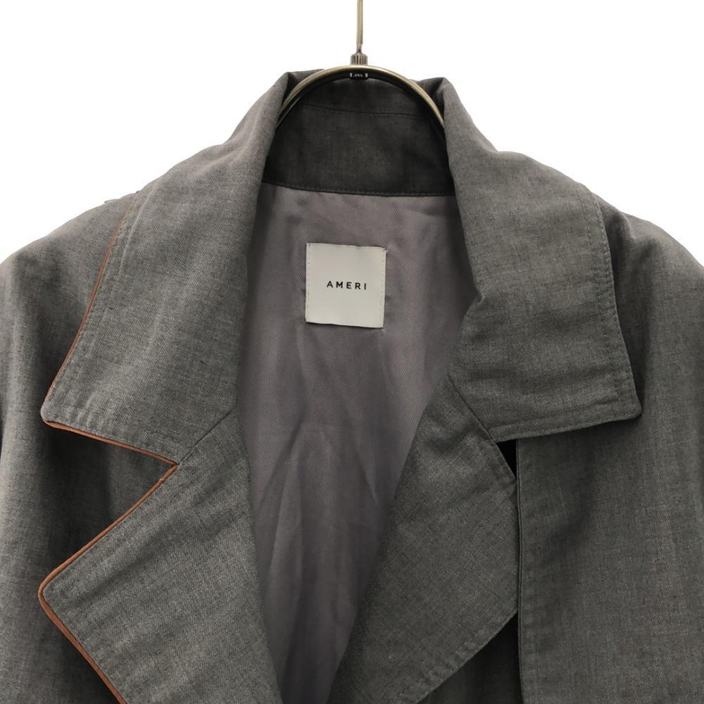 AMERI UNDRESSED Back Pleated Layered Coat FREE Gray Lined Trench Coat Women Used