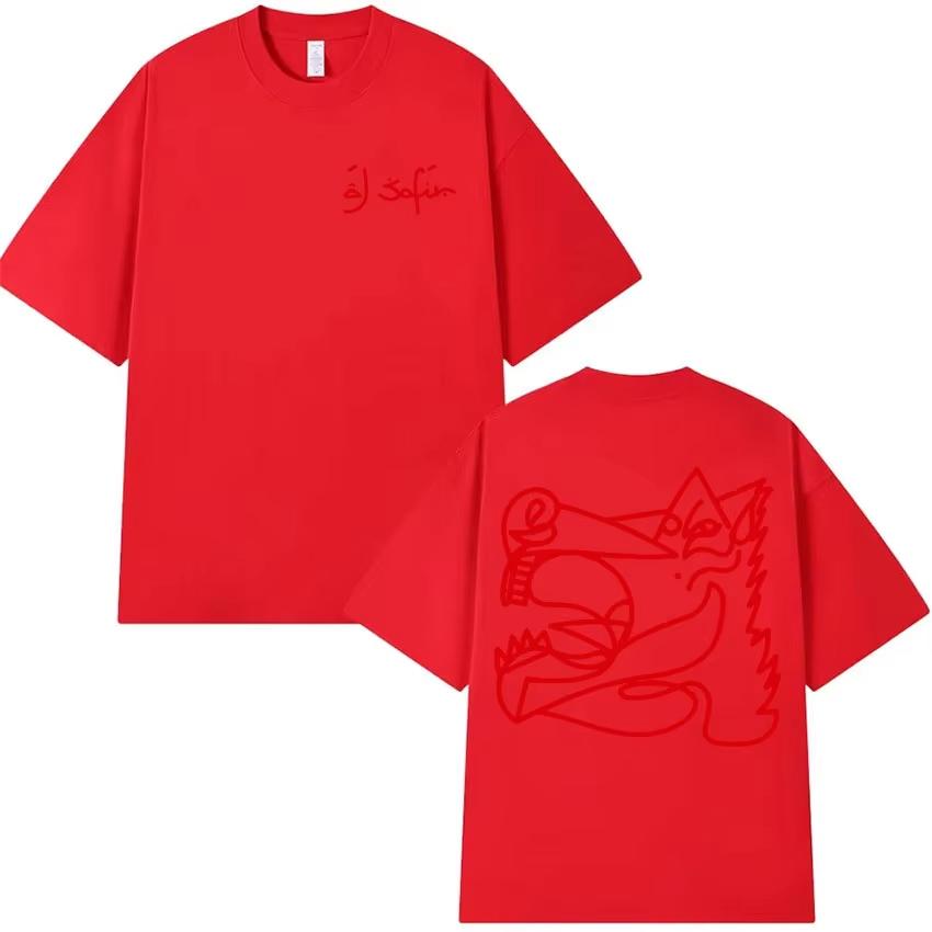 Rapper Al Safir Tour Graphics Short Sleeve Tshrit Mens Harajuku Oversized Tide Tshirts Casual Style Y2K T Shirt Unisex Teenagers