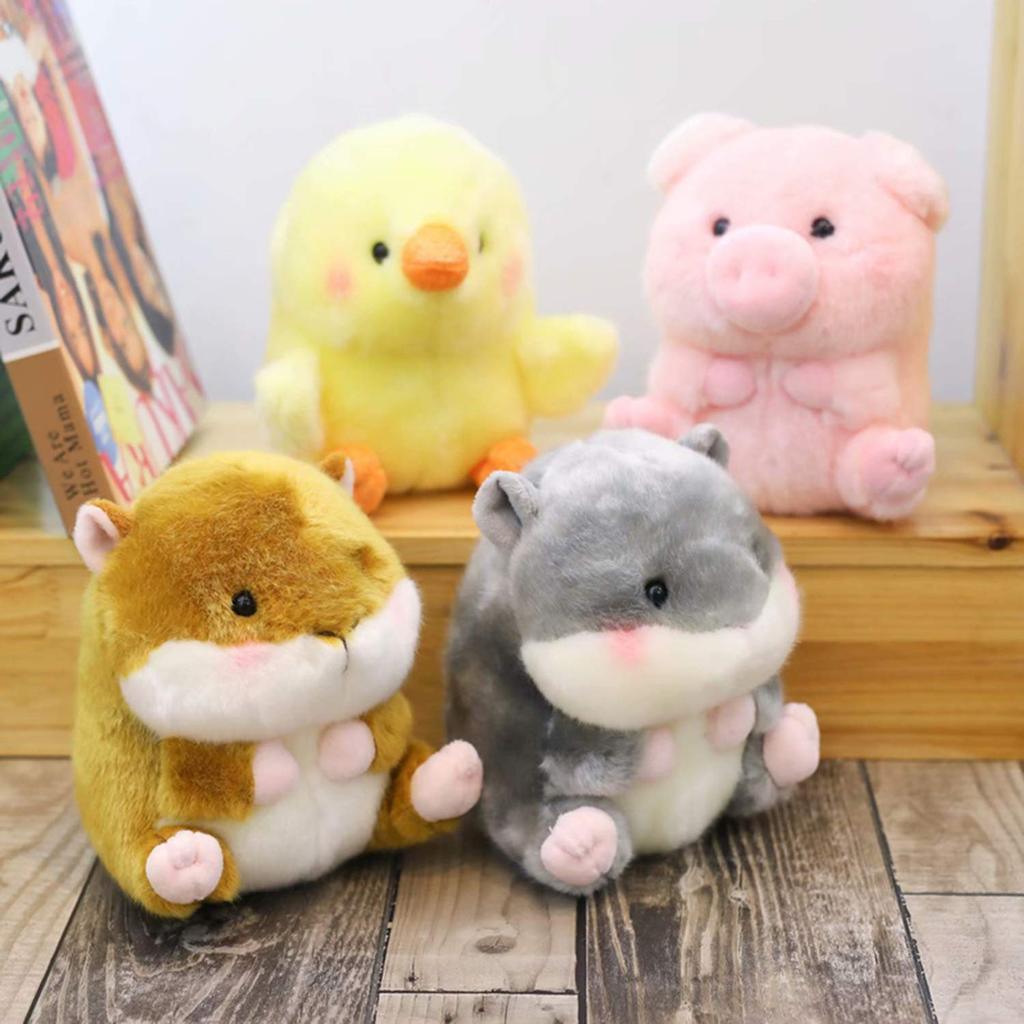 Cute fluffy stuffed 18cm x 25cm zoo Christmas birthday gift animal, tall, decor, collectible, gift, (Chick, 18cm)