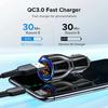 3.1A Car Charger PD QC 3.0 LED Dual USB Plug Phone Charge Adapter For iPhone 12 11 Samsung Xiaomi Huawei Fast Charging