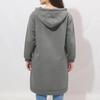 Women's Fashion Jacket Casual Solid-color Long-sleeved Cardigan Hoodie Long Coat