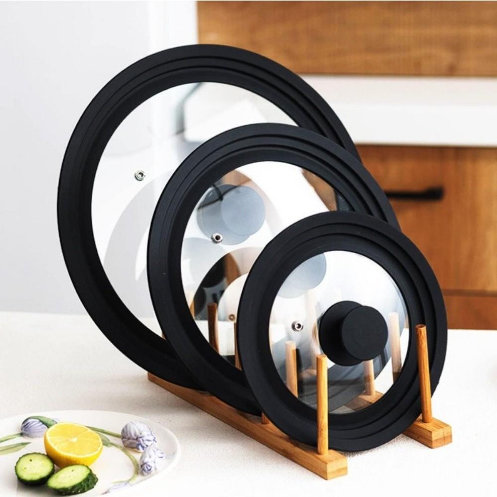 Silikonrand Runder Topfdeckel Universal Bratpfannendeckel Ersatzdeckel Küchenutensilien