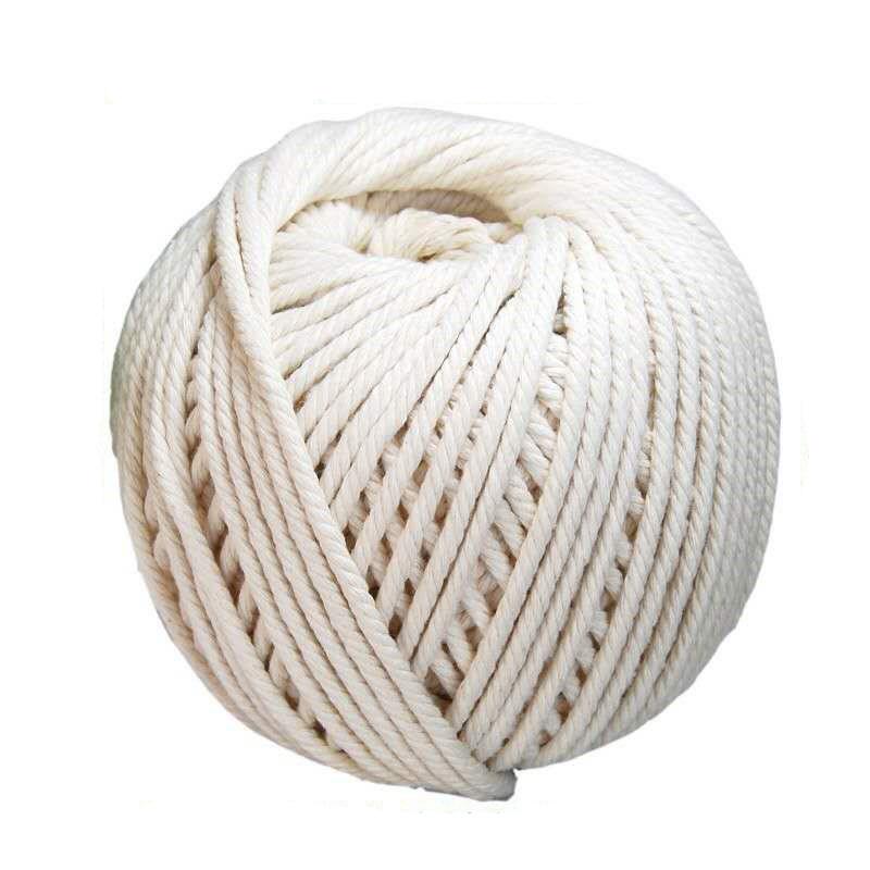 Cotton Fine Wrapped Thread Tapestry Woven Absorbent Rope Three Ply Cotton Rope Artificial Coarse Cotton Rope Binding 1mm 2mm 3mm 4mm 5mm 6mm