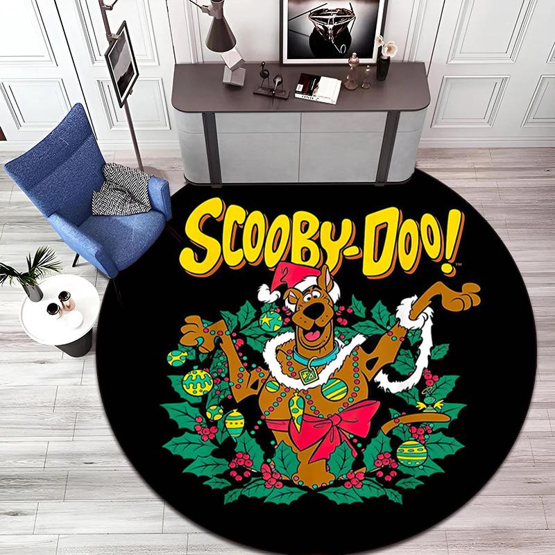 Halloween supernatural comedy adventure movie Scooby-Doo Round Carpet Soft Home Decoration Corridor Table and Chair Anti slip Outdoor Floor Mat rug 2