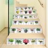 6pcs/set Potted Plant Staircase Stair Riser Floor Sticker Adhesive DIY S top sale