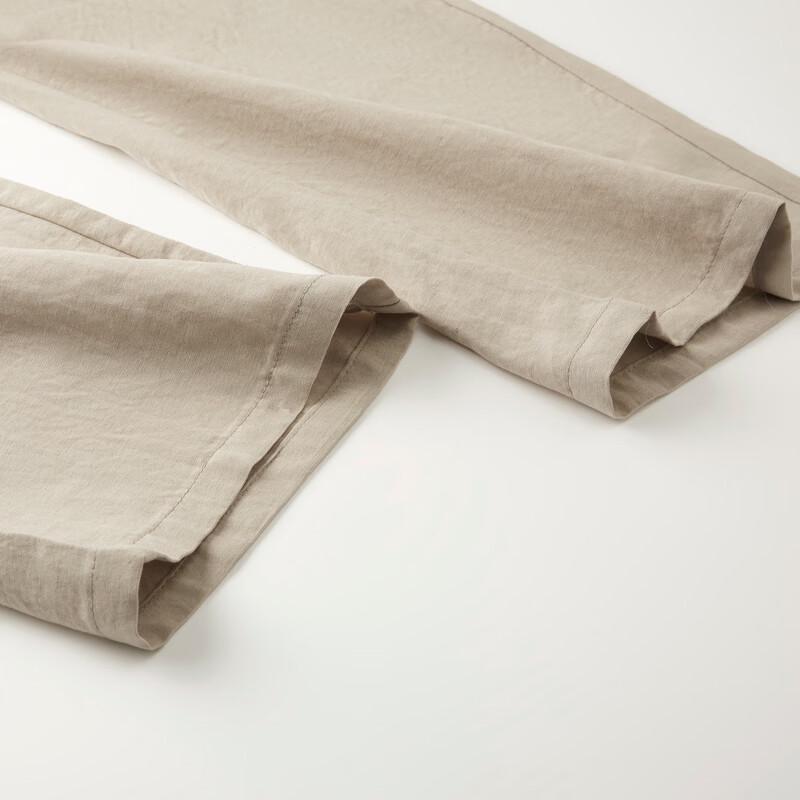 Judger 2026 Summer Linen Tencel Elastic Waist Casual Pants
