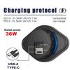 12V розетка для автодома 18 Вт QC3.0 USB-A и 36 Вт PD3.0 Type-CПорт Зарядное устройство Розетка питания с водонепроницаемой пружинной крышкой для автомобиля Морского транспорта