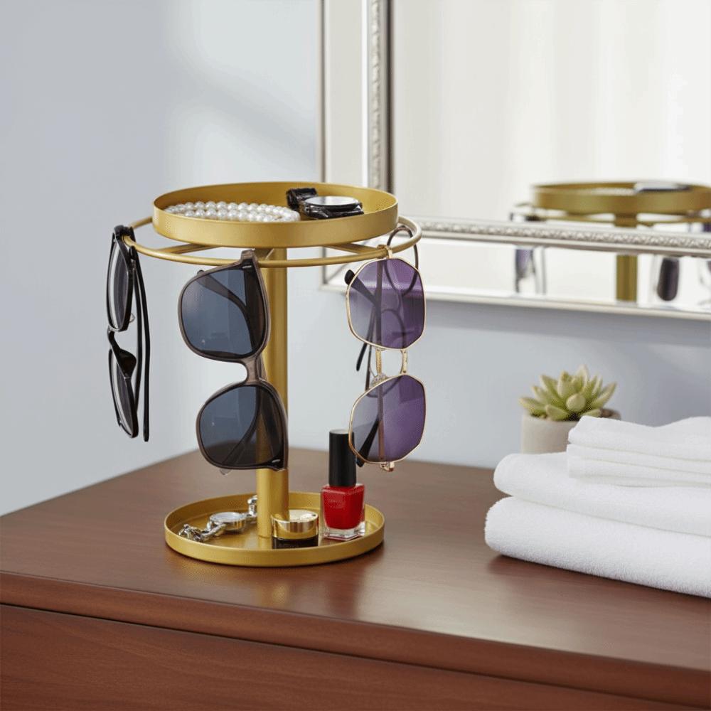 Stainless Steel Eyewear Display Metal Organizers Sunglasses Holder Tabletop Decor
