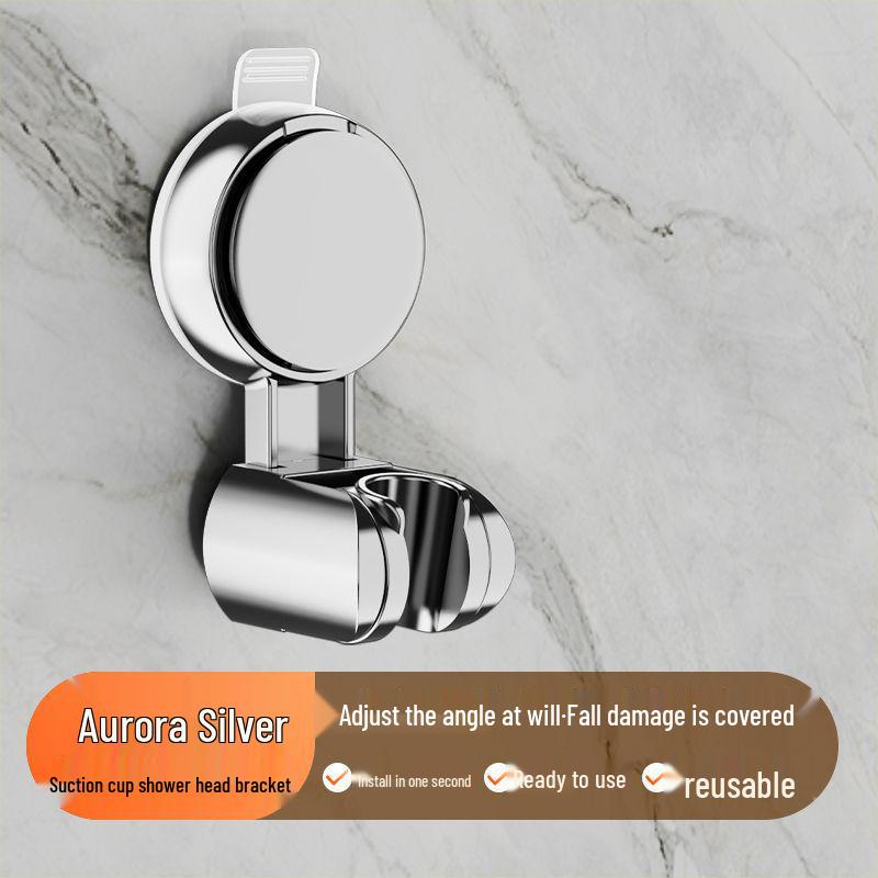 Adjustable Suction Cup Shower Head Holder - No Drilling Needed.