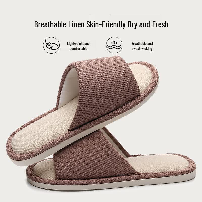 Guoluofei Japanese Linen Indoor Slippers 40-41