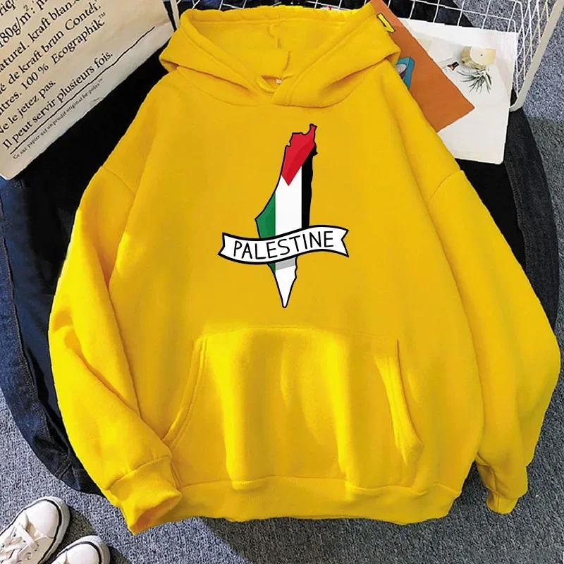 Unisex Herbst Winter Vintage Lässige Pullover Sweatshirts Palästina Hoodie Mode Damen Lässiges Sweatshirt