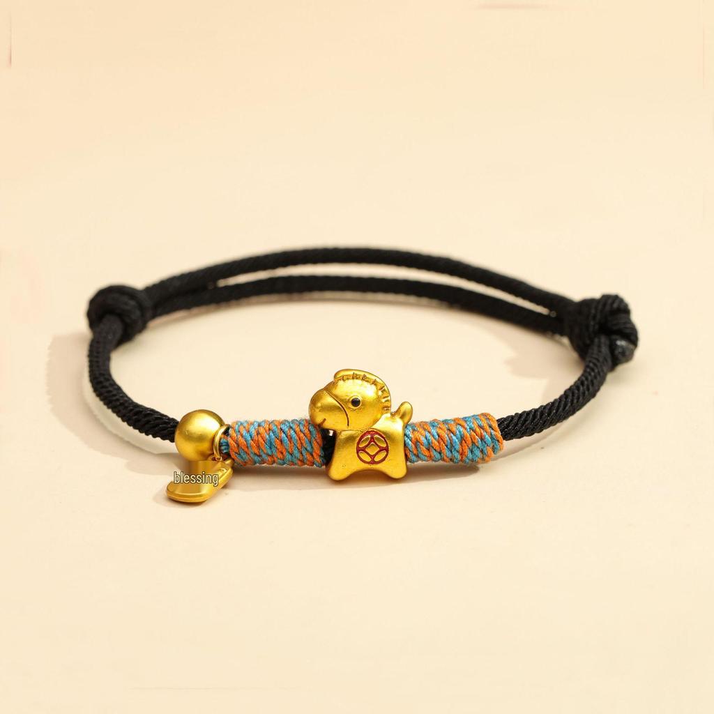 2026 Year of the Horse Red String Bracelet, Handmade Ethnic Style Hand Rope, New Year Charm for Good Fortune.