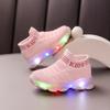LED Leuchtende Rutschfeste Sneaker & - Atmungsaktive Stoff-Laufschuhe mit Niedlichen Mustern EVA-Sohle & Knopfzellenbetrieben - Freizeitschuhe