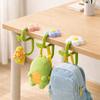 Plastic Flower Shaped Desk Hook No Drill Desk Edge Hook Cute Desktop Storage Hook  for Home