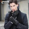 Men's Warm Half-Finger PU Leather Gloves