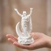 3D Printed Greek Goddess Figurine, Crescent Goddess Statue, Resin Sculpture Ornaments for Home Office Desktop Bookshelf Decorations