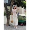 Ge Ming High-End A-Line Mesh Layered Long Skirt for Women - Autumn High-Waist Skirt N940B