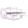 VidaXL Daybed with Trundle and Drawers Taupe 80x200 Cm Fabric 3196868