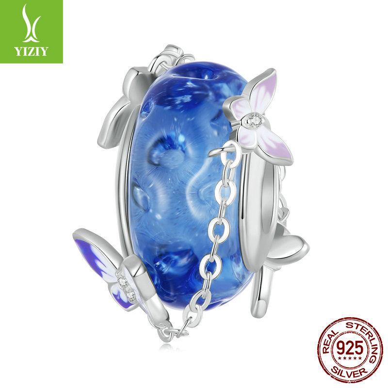 Lila Fantasy Planet Serie Diy Armband Perlen Zubehör Europäischer und amerikanischer Regenbogen S925 Silber Anhänger