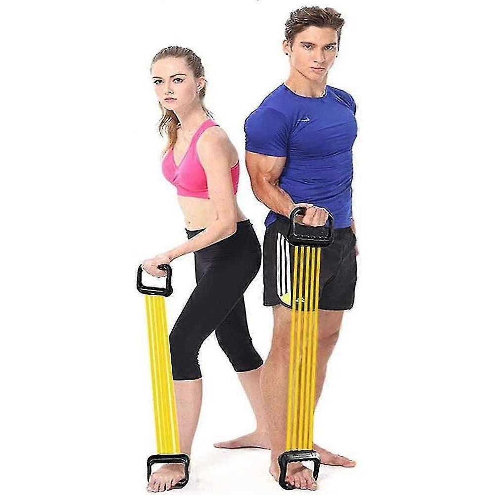 Chest Expander Resistance Band, Sports Chest Expander, Adjustable 5 Spring Latex Chest Expander For Chest Expander Resistance Training, Yellow
