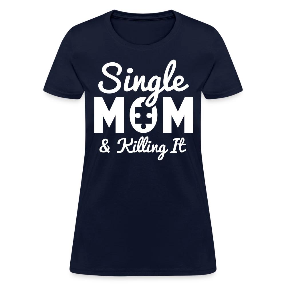 Single Mom & Killing It 100% Cotton T-shirt Mens Tees Top S