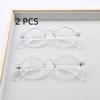 2Pcs Suit Fashion Oval Reading Glasses Colorful Anti Blue Light Presbyopic Glasses For Women Men 1.0 To +4.0
