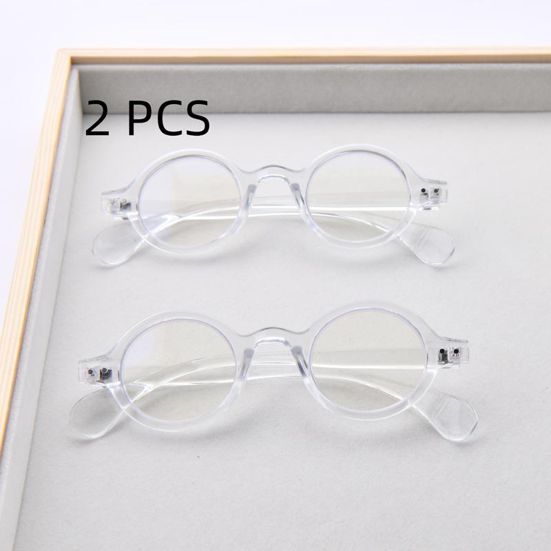 2Pcs Suit Fashion Oval Reading Glasses Colorful Anti Blue Light Presbyopic Glasses For Women Men 1.0 To +4.0