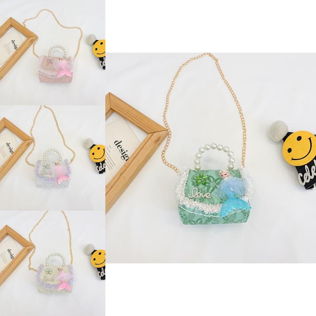 Adorable Mini Mermaid Pearl Crossbody Bag For Kids Stylish Korean Design For Everyday Use