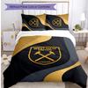 Set Lenzuola Stampato West Ham United Football 3 Pezzi, Comodo Set Copripiumino per Camera da Letto Amico della Pelle