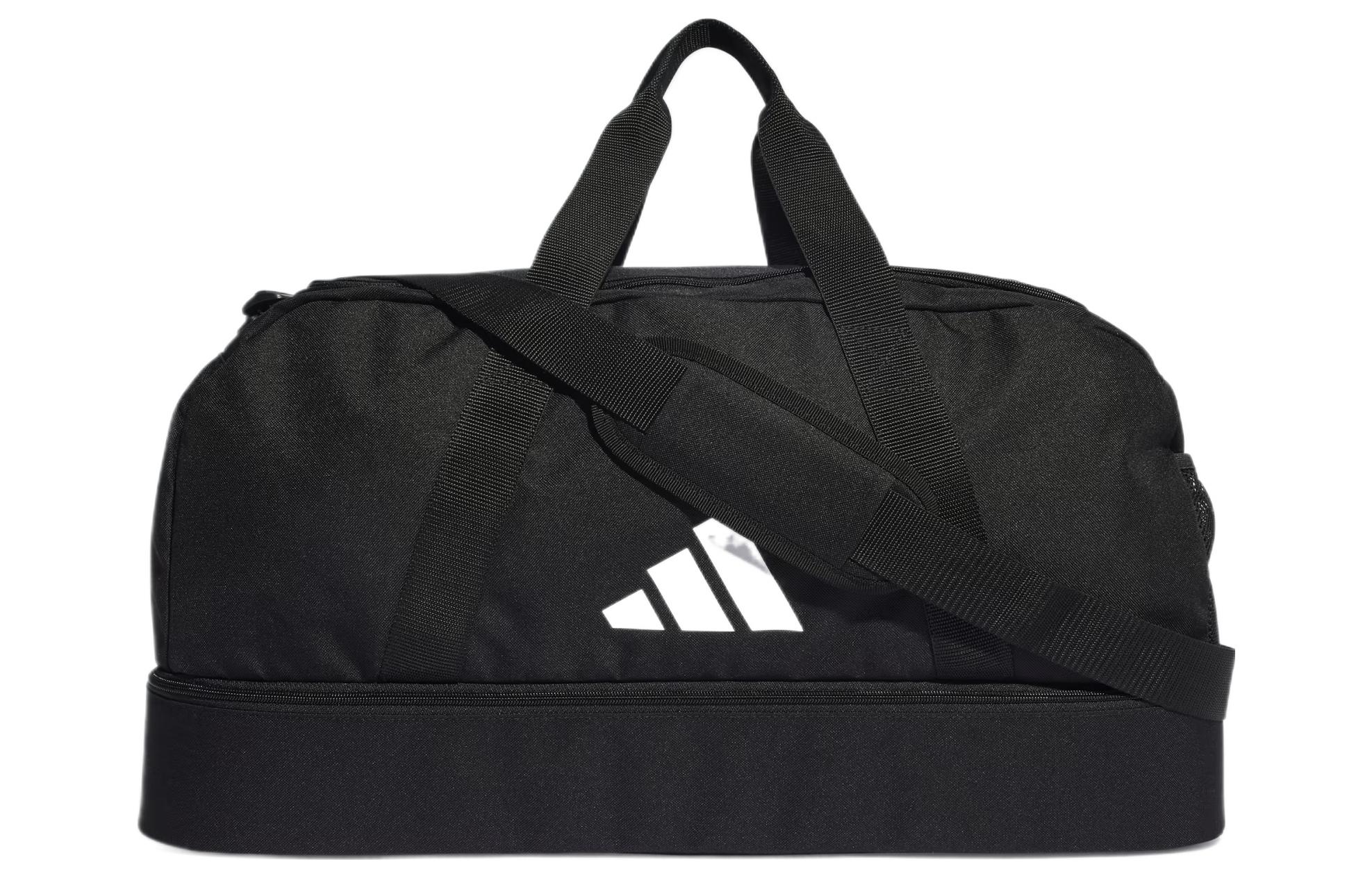 

Adidas Recycled Polyester Plain Weave Fabric Handbag Medium Unisex Black & White HS9742