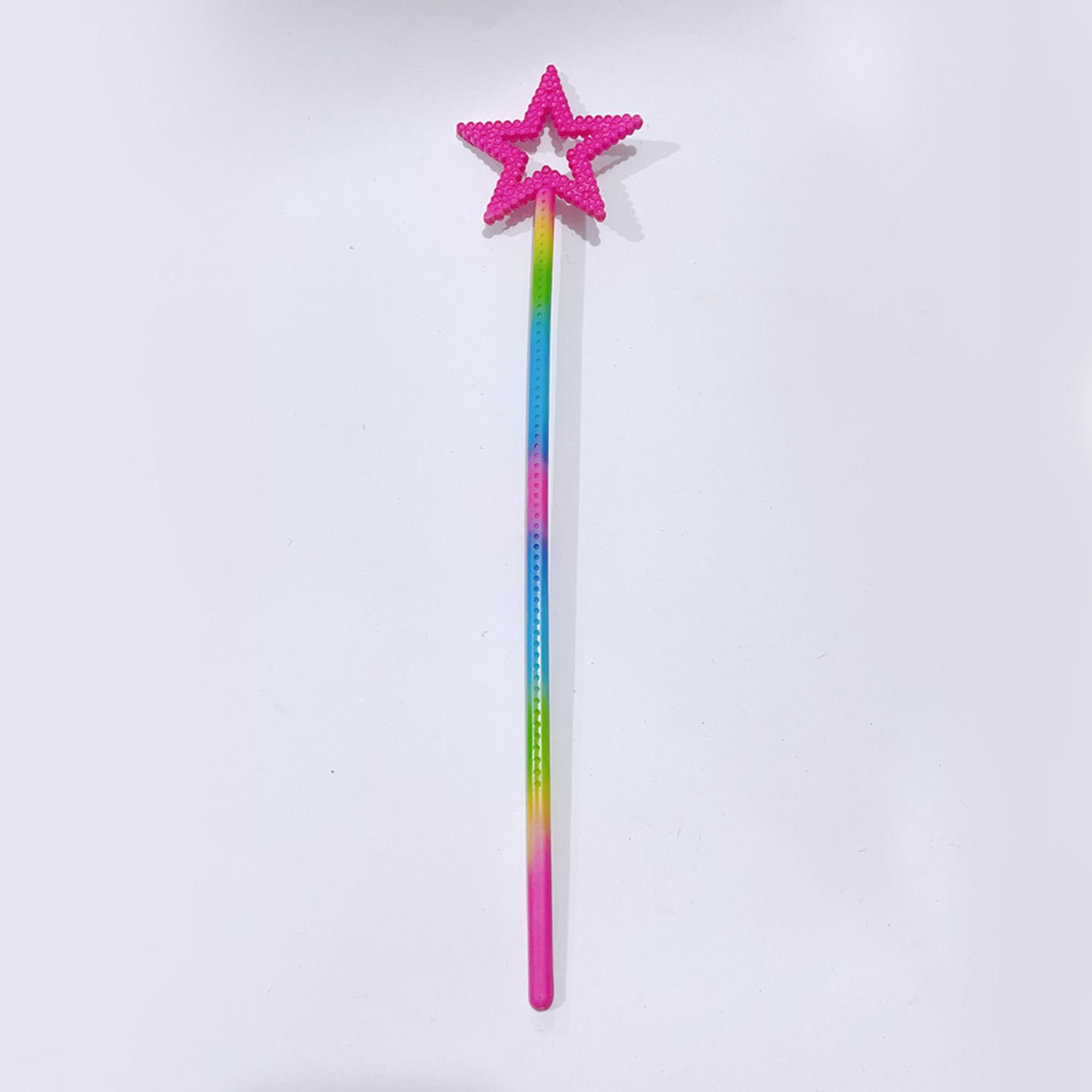 Реквизит для детских выступлений: Пластиковая разноцветная пятиконечная звезда One Size