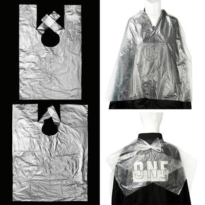 100 Stück Einweg-Schal Polyethylen Wasserdichte Schürze Haarschneideumhang Salonkittel Friseur Salon Umhänge Reinigungszubehör