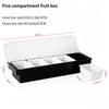 6-Compartment Cold Insulated Condiment Tray with Lid Removable Food Storage Containers Chilled Garnish Party Cocktail Garnishes