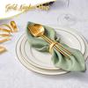 4pcs Gold Metal Napkin Ring D Shaped Serviette Buckles Napkin Buckles  Thanksgiving Dinner