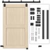 Heavy-duty sliding door hardware set 183 cm Black for single doors