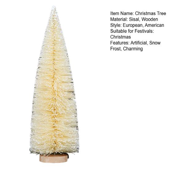 Mini Christmas Tree Sisal Snow Frost Artificial Pine Tree