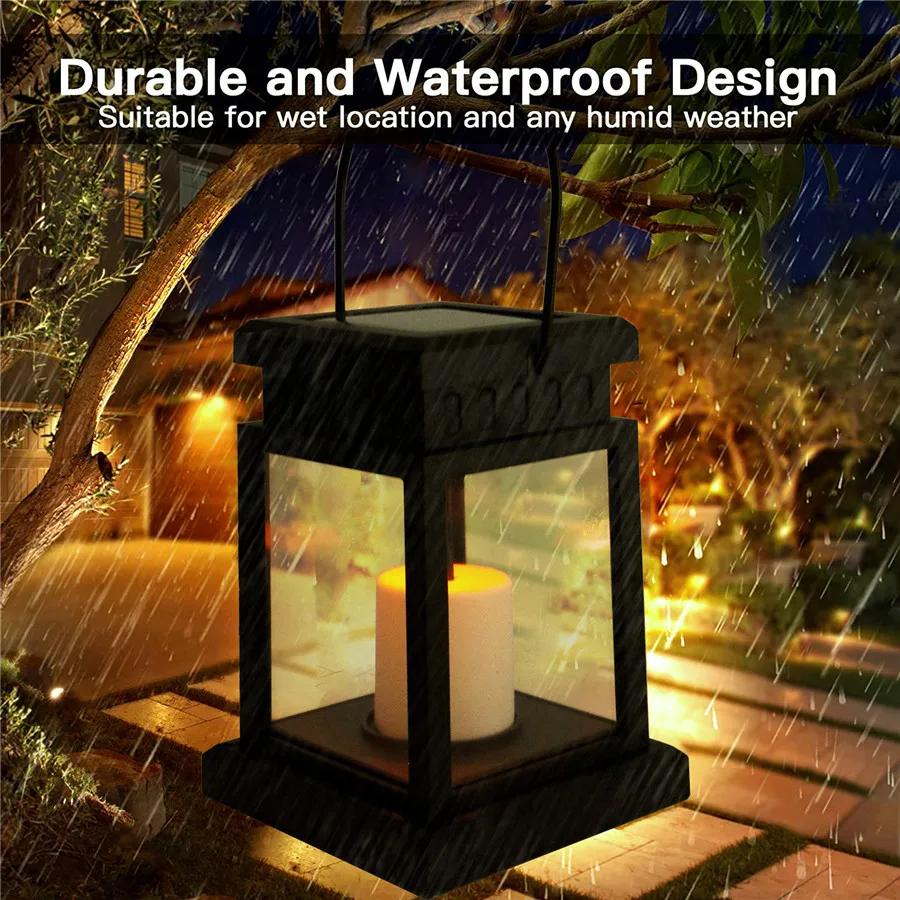 Outdoor Solar Palace Lantern – Hanging & Floor Atmosphere Candle Light for Lawn Landscape, Yard Garden Decor