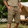 Men's Casual Loose Fit Cargo Shorts with Multiple Pockets, Lightweight Cotton Work Shorts for Summer Outdoor Hiking Activities