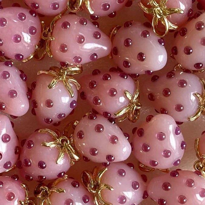Resin Strawberry Necklace: Cute Summer Fashion, European & American Niche Design