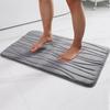 Wave Stripe Sponge Bathroom Cashmere Thickening Mat Bath Non-slip Carpets In Wash Basin Bathtub  Floor Rug Shower Room Doormat Memory Foam 3D Pad