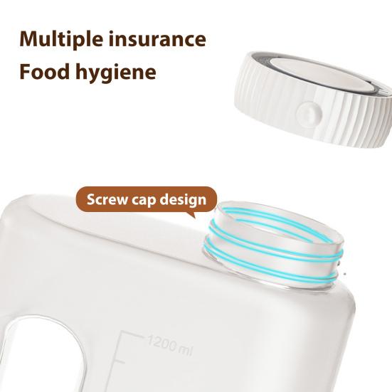 Beans Tank with Ergonomic Handles Transparent Visibility Portable Food Container Precise Ingredient Storage Jar