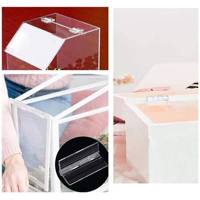 10Pcs Durable Transparent Folding Hinge Clear Foldable Door Hinges Acrylic 270 Degree Furniture Hardware DIY Cabinet Door Box