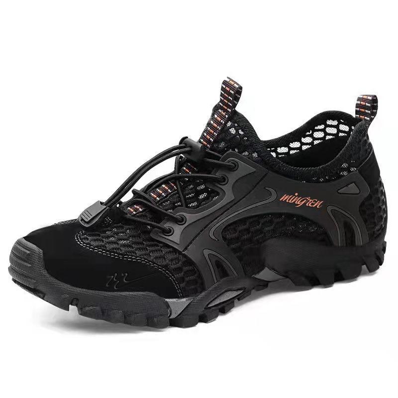 Non-slip Wading Men's Summer Breathable Mesh Creek Walking Shoes Outdoor Hiking Shoes One-pedal Sports Shoes